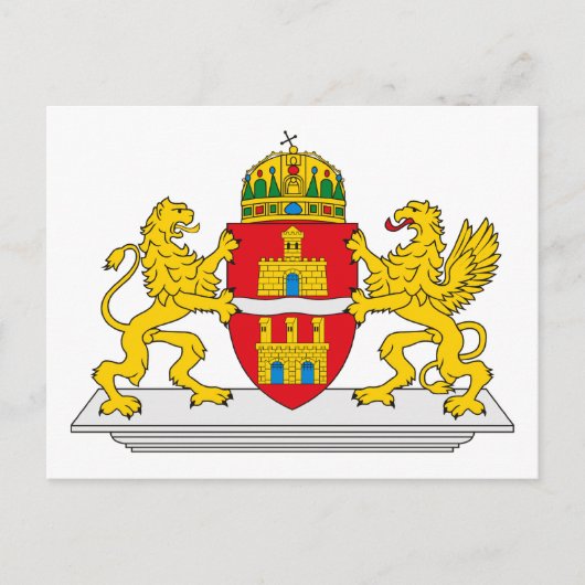 Budapester Wappen Postkarte (Vorderseite)