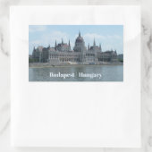 Budapester Zoll-Textaufkleber 3 Rechteckiger Aufkleber (Tasche)
