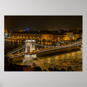 Budapestkettenbrücke Poster