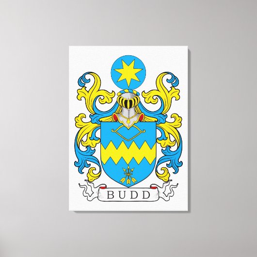 Budd Familienwappen Leinwanddruck (Vorderseite)