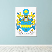 Budd Familienwappen Leinwanddruck (Insitu (Holzboden))