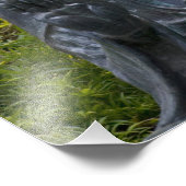 Budda Statue im Japanischen Garten Golden Fotodruck (Ecke)