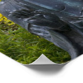 Budda Statue im Japanischen Garten Golden Poster (Ecke)