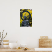 Budda Statue im Japanischen Garten Golden Poster (Küche)
