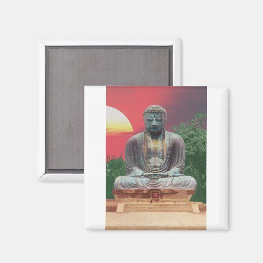 BUDDAH 46.tif Magnet (Vorderseite/Rückseite)