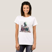Buddah an der Mauer T-Shirt (Vorne ganz)