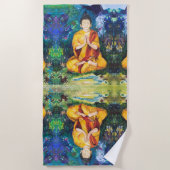 Buddah Garden Meditation Peace Maureen Girard Strandtuch (Vorderseite)