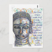 Buddah Postcard Sketch Postkarte (Vorne/Hinten)