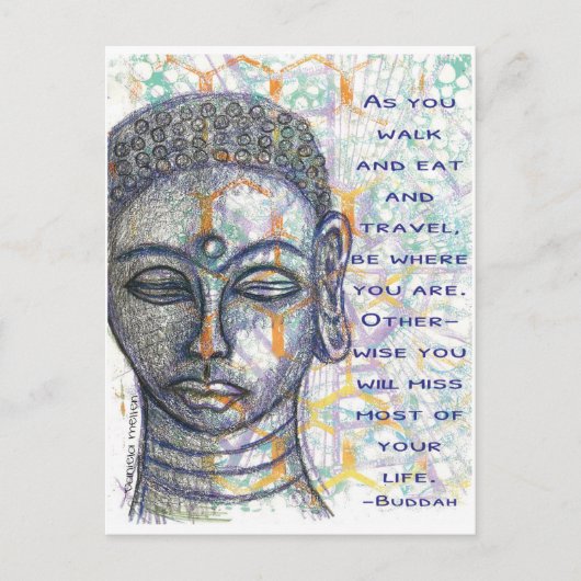 Buddah Postcard Sketch Postkarte (Vorderseite)