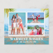 Buddget Tropical Beach Weihnachtsfotokarte (Vorderseite)