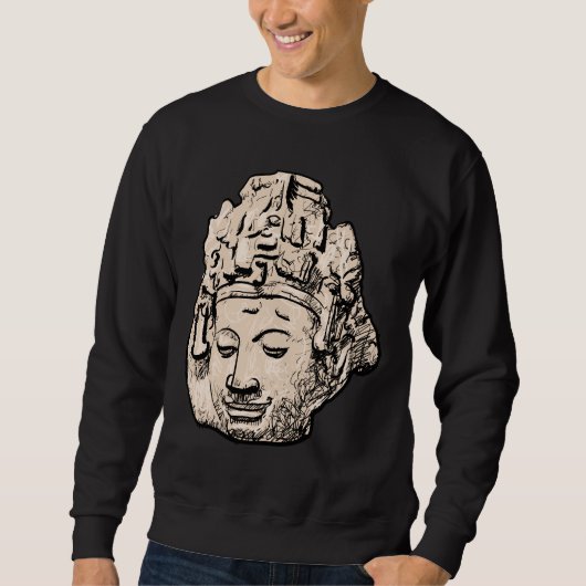 Buddha 3 Buddha Statue Buddha Mauer Buddha Malerei Sweatshirt (Vorderseite)