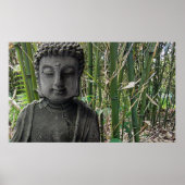 Buddha-Abbildung mit Bambus im Poster (Vorne)