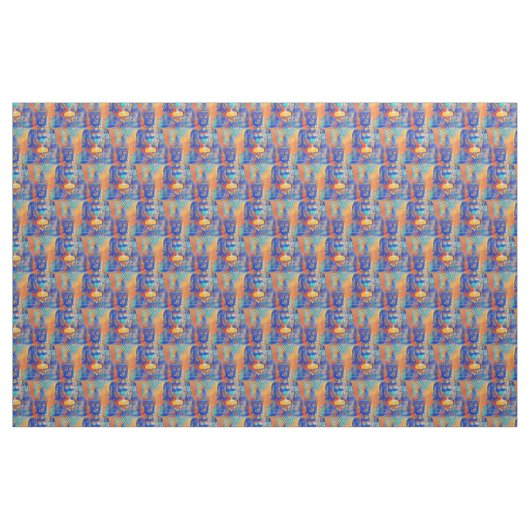 Buddha Abstrakt farbig Stoff (Fat Quarter (45,7 x 55,9 cm))
