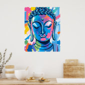 Buddha Abstrakt Painting Poster (Küche)