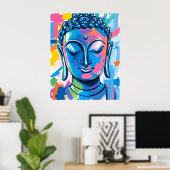 Buddha Abstrakt Painting Poster (Heimbüro)
