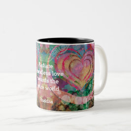 Buddha Abstraktes Wasserfarben - individuelles Ang Zweifarbige Tasse