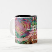 Buddha Abstraktes Wasserfarben - individuelles Ang Zweifarbige Tasse (Vorderseite Links)