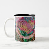 Buddha Abstraktes Wasserfarben - individuelles Ang Zweifarbige Tasse (Links)