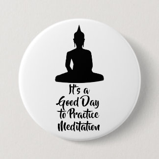 Buddha-Achtsamkeitsmeditationsmotivation Button