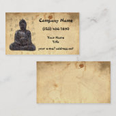 Buddha alterte asiatische PapierKalligraphie Visitenkarte (Vorne/Hinten)