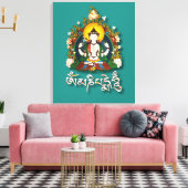 Buddha Amitabha Om Mani Padme Hum Tibetan Leinwanddruck (Insitu (Wohnzimmer))