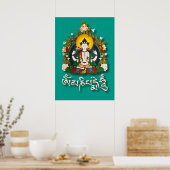 Buddha Amitabha Om Mani Padme Hum Tibetan Poster (Küche)