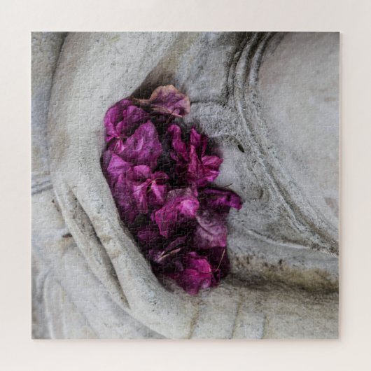 "BUDDHA AND ROSE PETALS" JIGSAW PUZZLE (Horizontal)