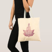 Buddha auf der Lotus Pink Tote Tasche (Vorderseite (Produkt))
