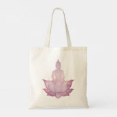 Buddha auf der Lotus Pink Tote Tasche (Rückseite)
