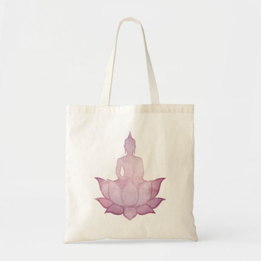 Buddha auf der Lotus Pink Tote Tasche (Vorne)