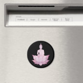 Buddha auf Lotus Pink Magnet (In Situ (Geschirrspüler))