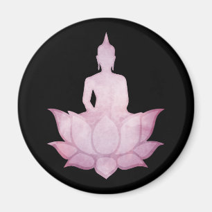 Buddha auf Lotus Pink Magnet
