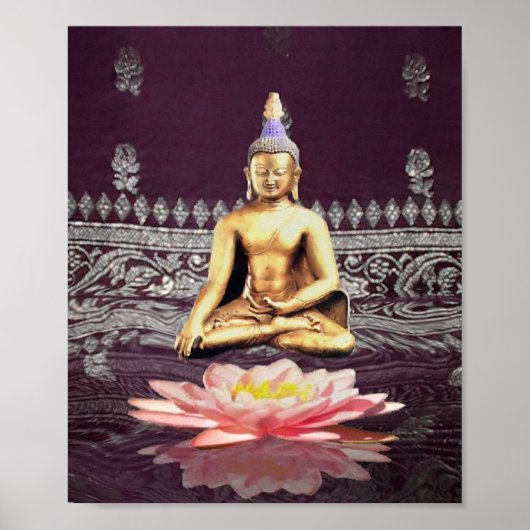 Buddha auf Lotus Poster (Vorne)