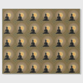 Buddha auf Mandala Geschenkpapier (Flach)