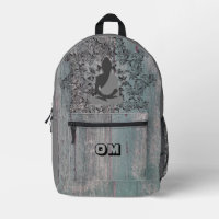 Buddha auf rustikalem Holz OM Druck Nähtasche