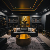 Buddha auf Steinen Leinwanddruck