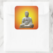 Buddha-Aufkleber Quadratischer Aufkleber (Tasche)