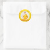 Buddha-Aufkleber Runder Aufkleber (Tasche)