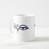 Buddha-Augen Kaffeetasse (Vorderseite Links)