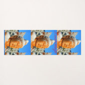 Buddha aus Holz, schneebedeckte Bucht Yogamatte (Rückseite (Horizontal))