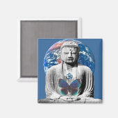 Buddha Awaits Magnet (Vorderseite/Rückseite)