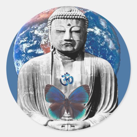 Buddha Awaits Sticker (Vorderseite)