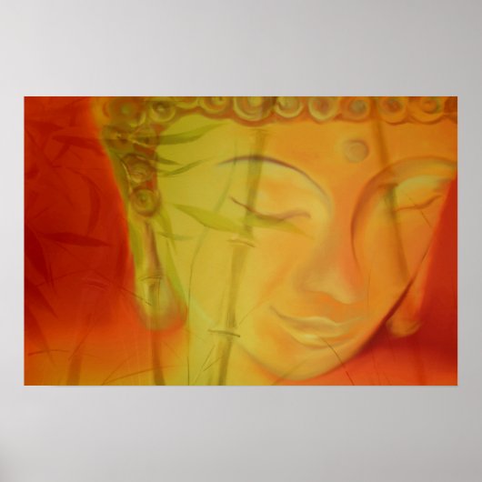 Buddha & Bambus Poster (Vorne)
