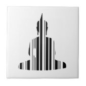 BUDDHA BAR CODE Buddhistisches Barcode Muster Desi Fliese (Vorderseite)