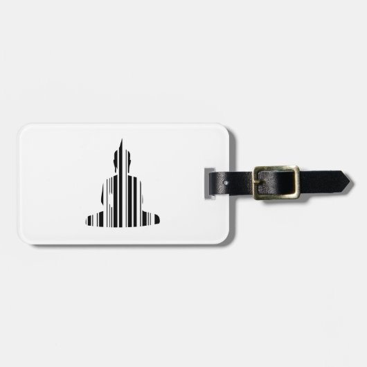 BUDDHA BAR CODE Buddhistisches Barcode Muster Desi Gepäckanhänger (Vorderseite horizontal)