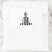 BUDDHA BAR CODE Buddhistisches Barcode Muster Desi Rechteckiger Aufkleber (Tasche)
