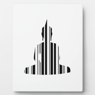 BUDDHA BAR CODE Buddhistisches Barcode-Musterdesig Fotoplatte