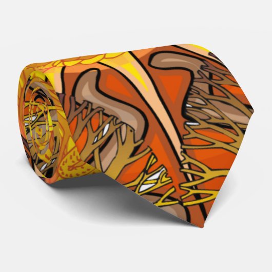 "BUDDHA-BAUM-" KRAWATTE (Gerollt)