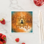 Buddha bei Sonnenuntergang Serviette (Beispiel)