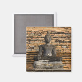 Buddha bei Wat Mahathat. Magnet (Vorderseite/Rückseite)